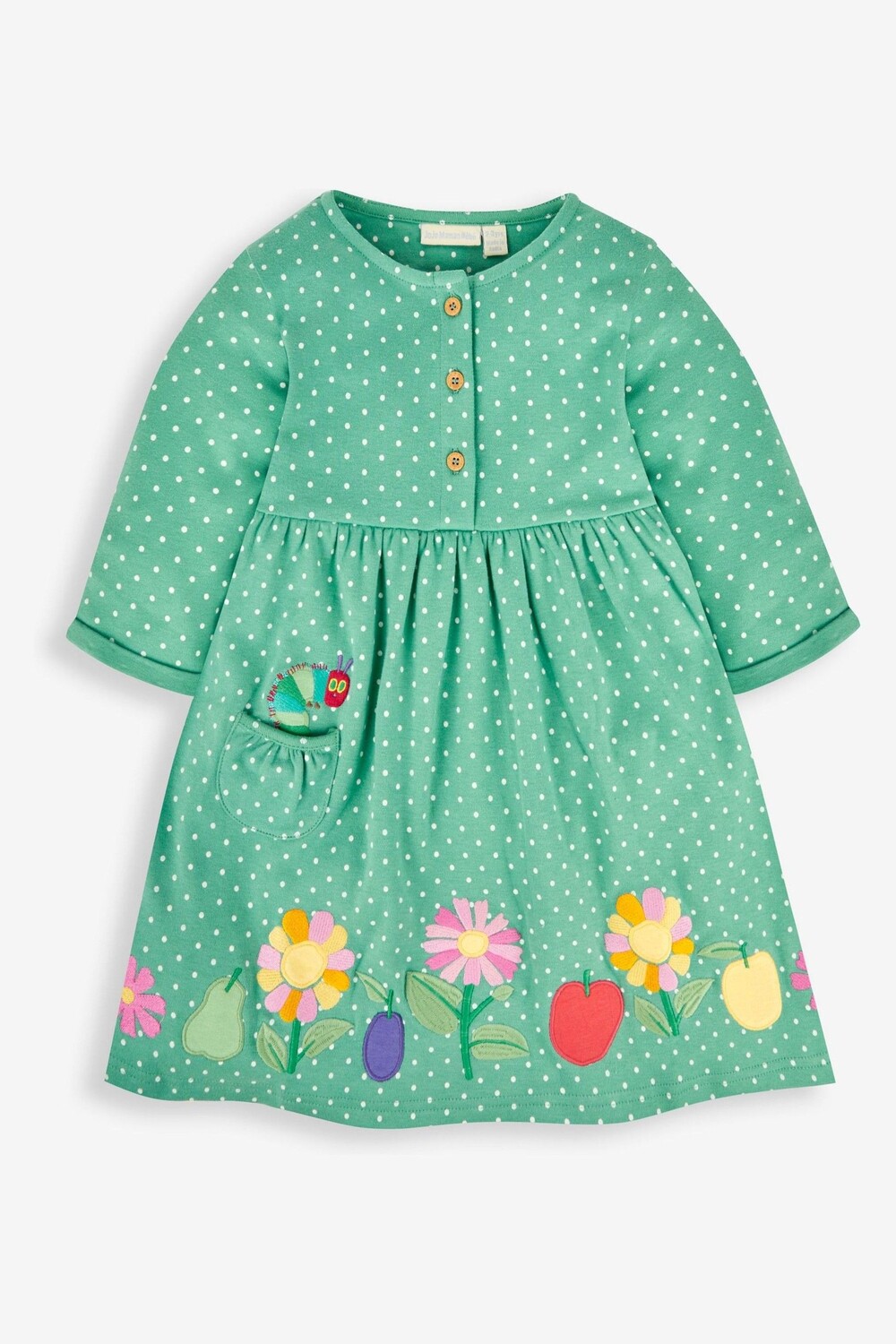 

Платье JoJo Maman Bébé The Very Hungry Caterpillar для девочек с аппликацией и пуговицами спереди Jojo Maman Bébé
