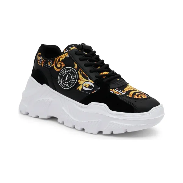 

Кроссовки с добавлением кожи Versace, черный