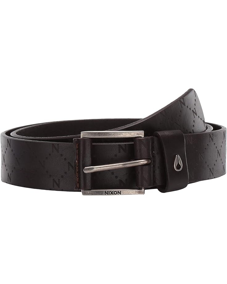 

Ремень Nixon Americana Leather Belt, цвет Brown Mono