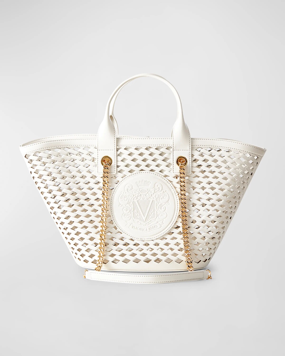 

Большая сумка-тоут The Crest с небольшим вырезом Market Veronica Beard, цвет Off White