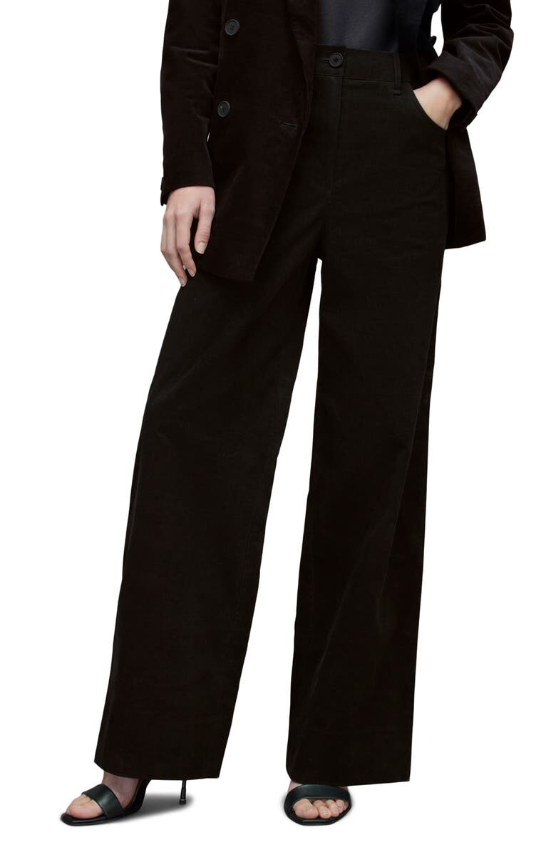 

Широкие вельветовые брюки Adlai ALLSAINTS, черный