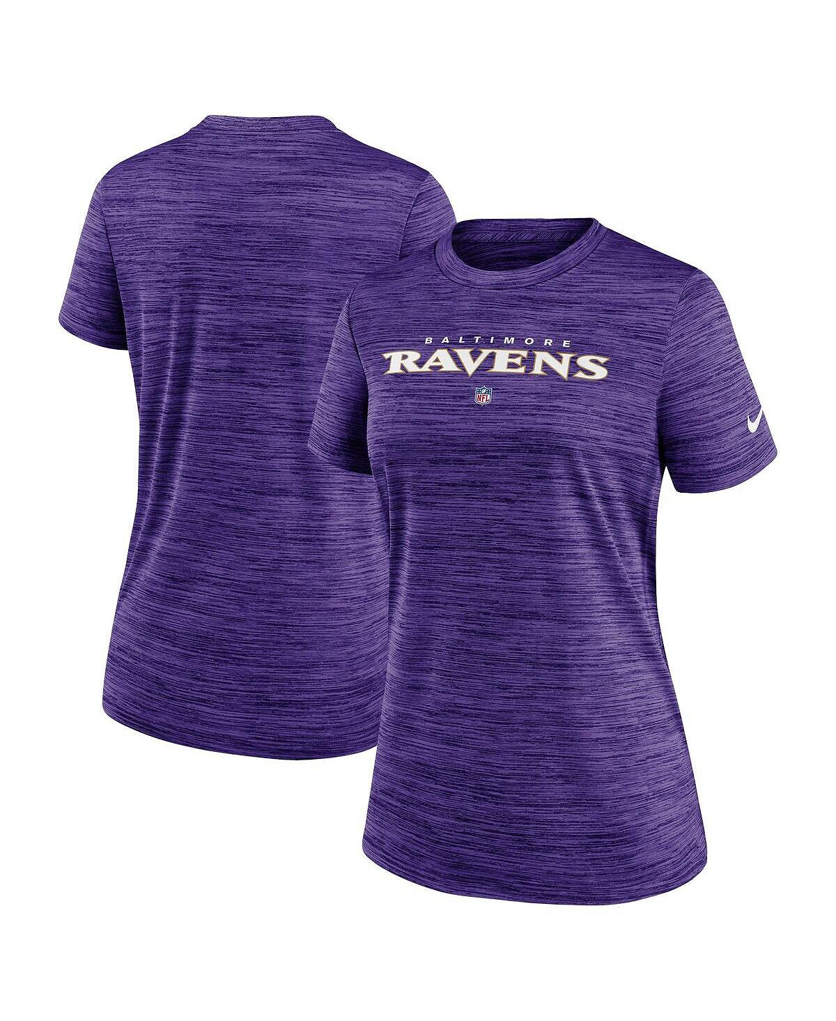 

Женская фиолетовая футболка Baltimore Ravens Sideline Velocity Performance Nike
