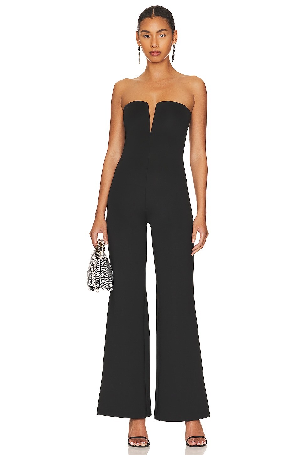 

Комбинезон Good American Strapless V Scuba, цвет Black001