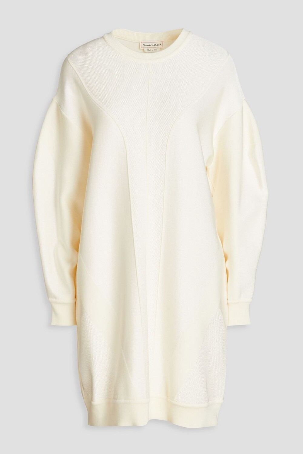 

Мини-платье из смесовой шерсти ALEXANDER MCQUEEN, слоновая кость, Бежевый