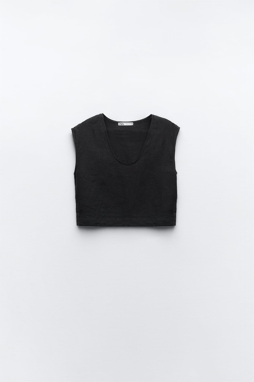 

Льняная блузка ZARA, серый