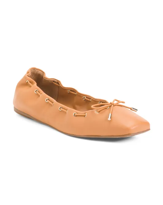 

Кожаные балетки Valarrae Career Vince Camuto, цвет Light Cognac