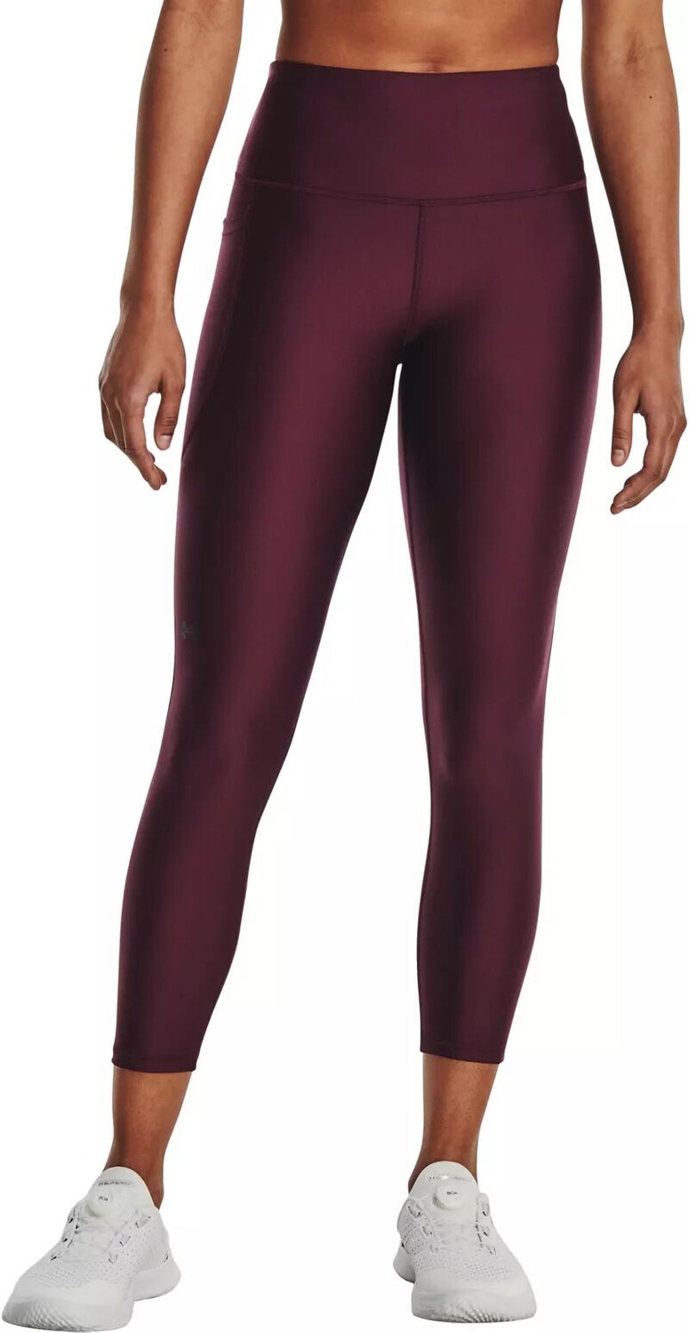 

Женские леггинсы 7/8 с нескользящим поясом Under Armour HeatGear, темно-бордовый