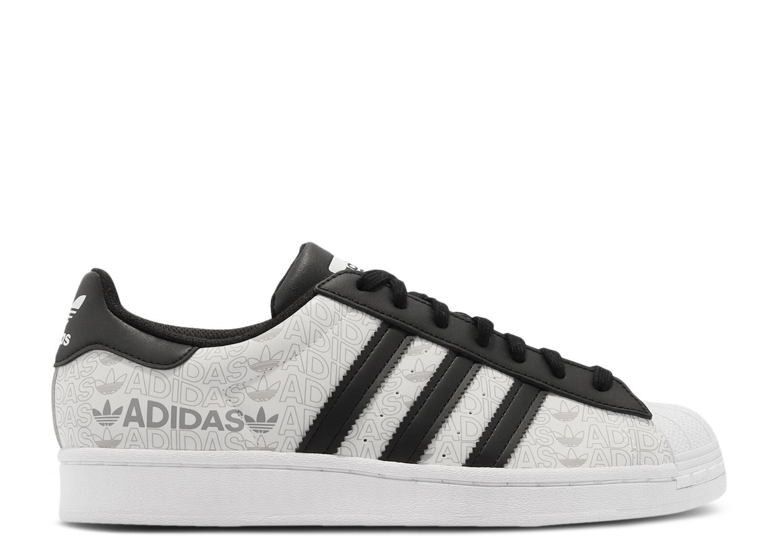 

Кроссовки adidas Superstar 'Reflective Allover Logo - White Black', белый