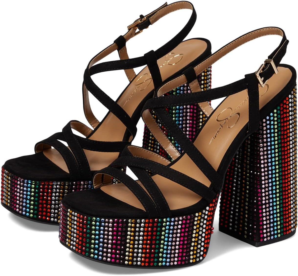 Босоножки Salih 2 Jessica Simpson, цвет Black/Rainbow