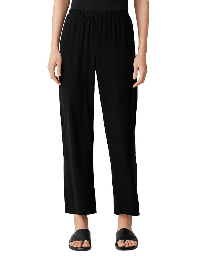 

Шелковые прямые брюки до щиколотки Eileen Fisher