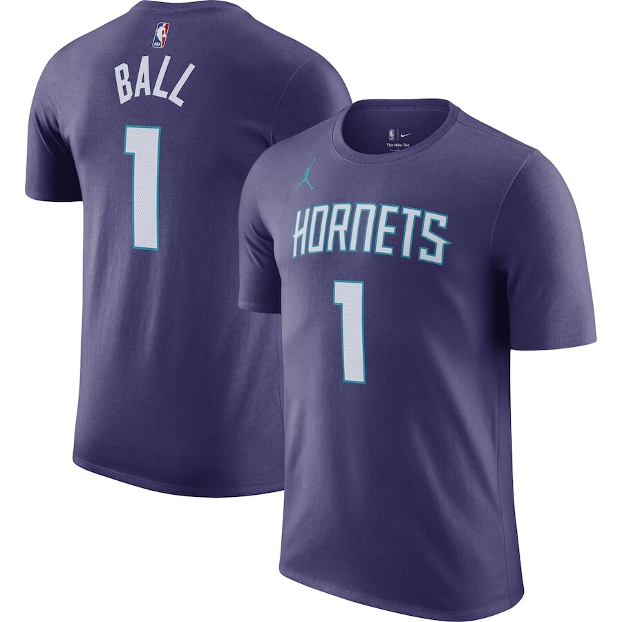 

Футболка с коротким рукавом Jordan Brand Charlotte Hornets, фиолетовый