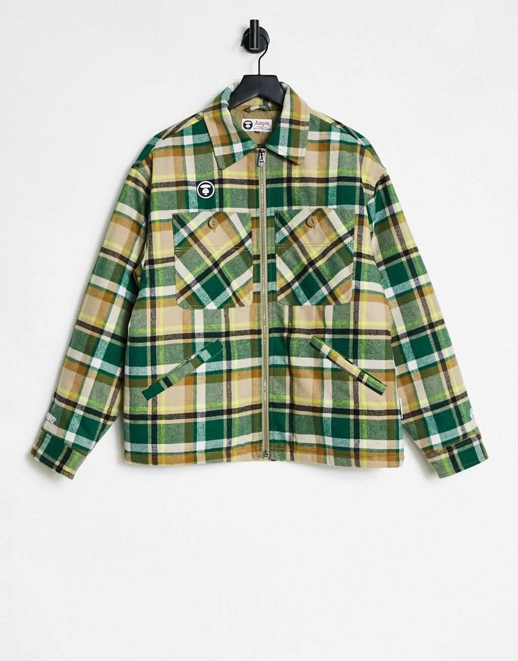 

Зеленая куртка для рабочих AAPE By A Bathing Ape, Зеленый