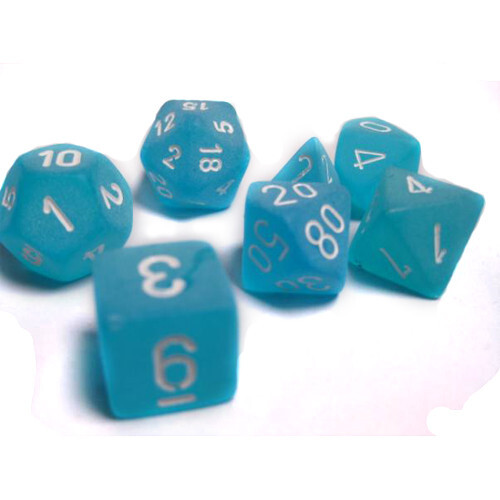 

Аксессуары Chessex Chessex Dice Set: Frosted Caribbean Blue w/White (7)
