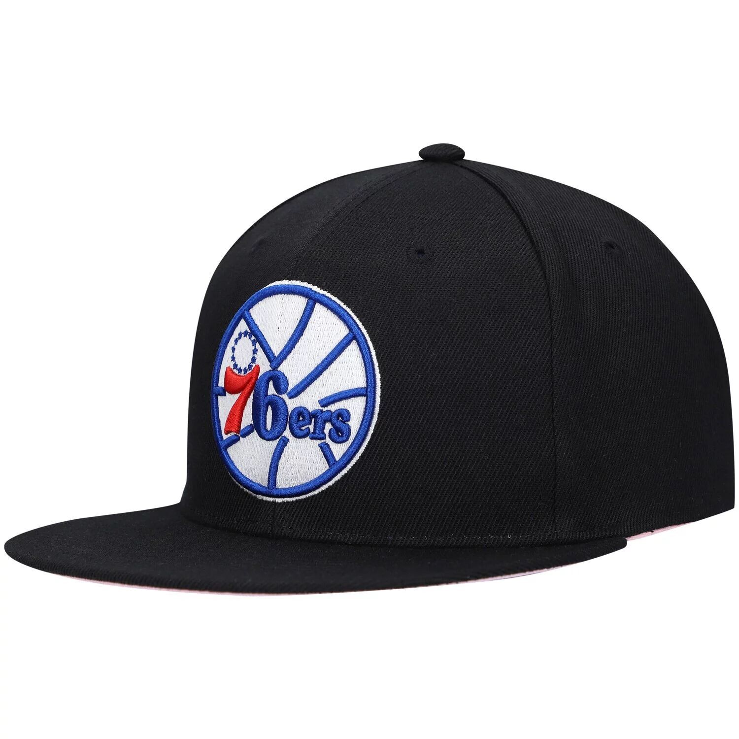 

Мужская кепка Mitchell & Ness черно-розовая Philadelphia 76ers Santa Ana Under Prime Snapback