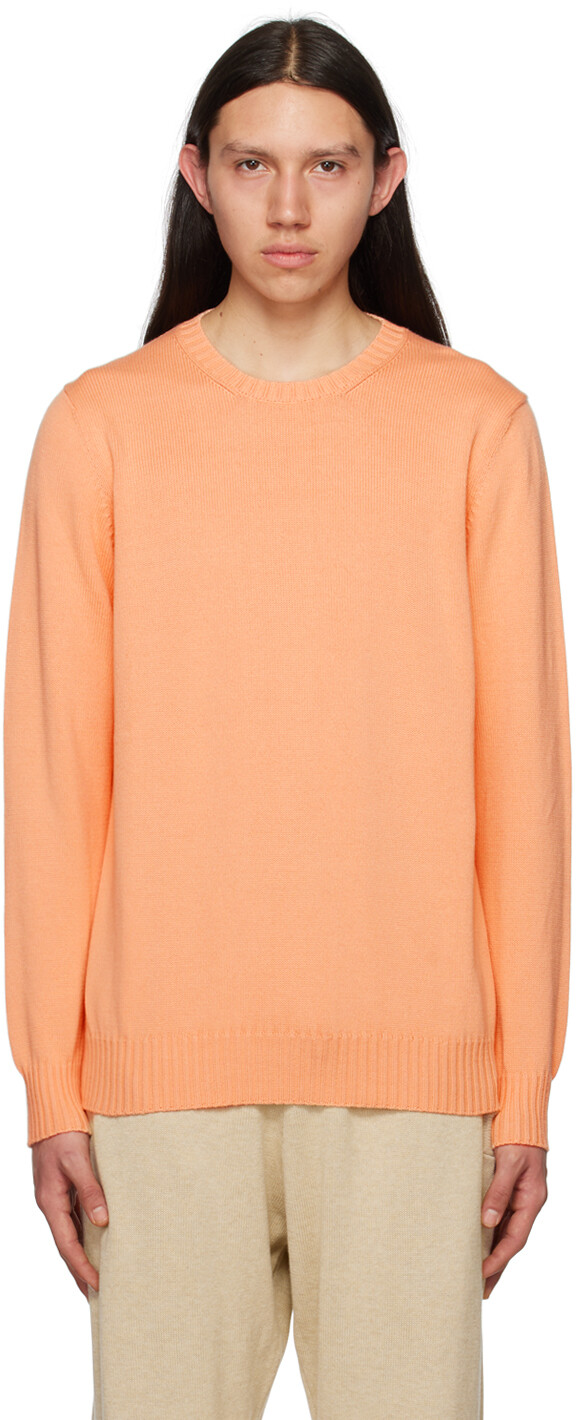 

Оранжевый свитер с круглым вырезом Ghiaia Cashmere