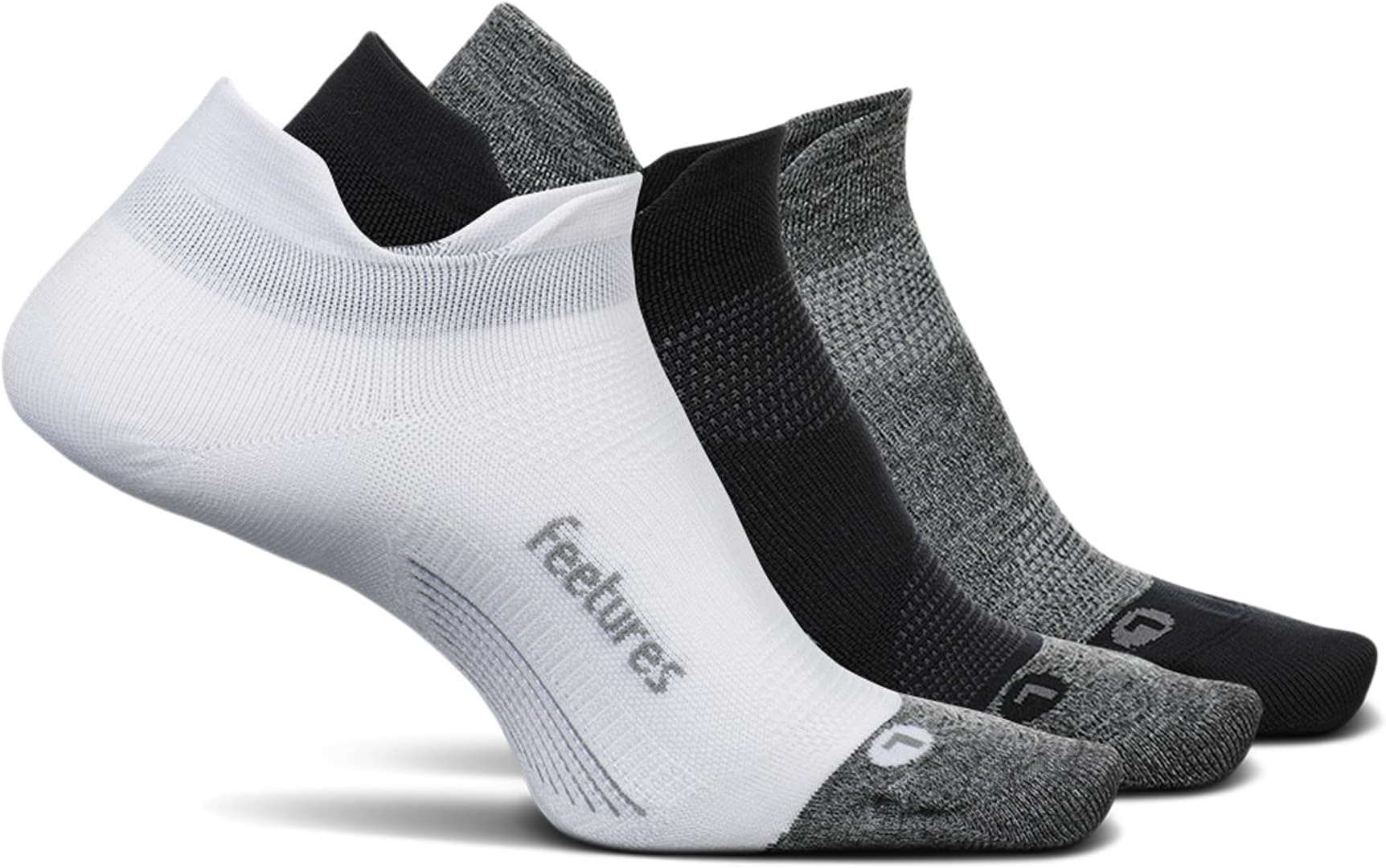 

Elite Light Подушка No Show Tab, упаковка из 3 пар Feetures, цвет White/Black/Grey