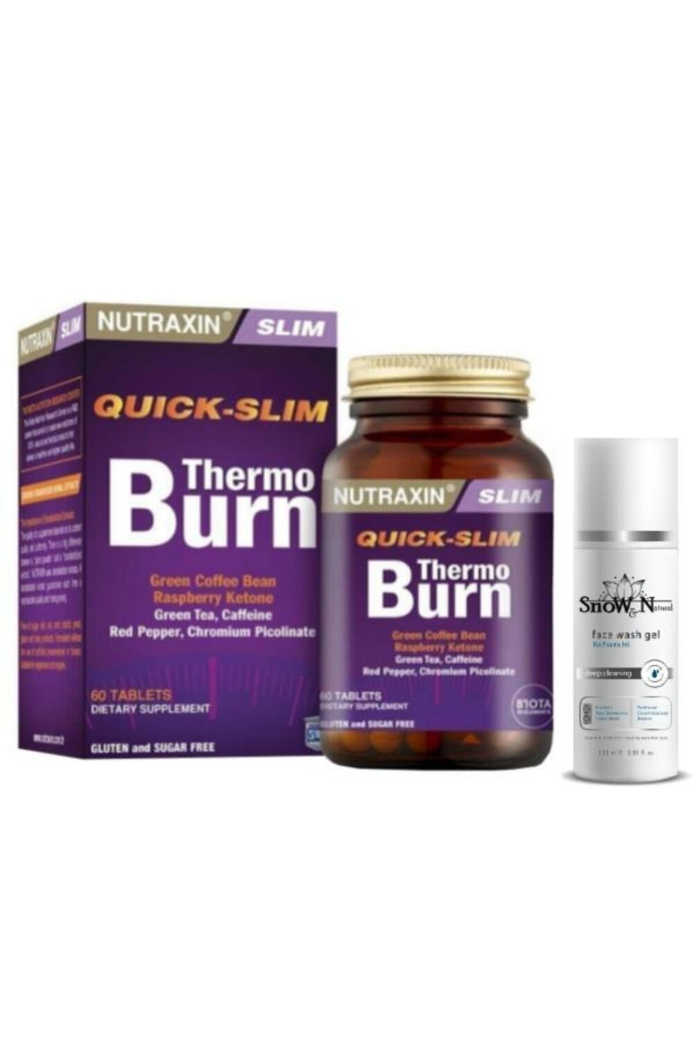 

Nutraxin Quick Slim Thermo Burn 60 таблеток + очищающий гель для лица 100 мл подарок