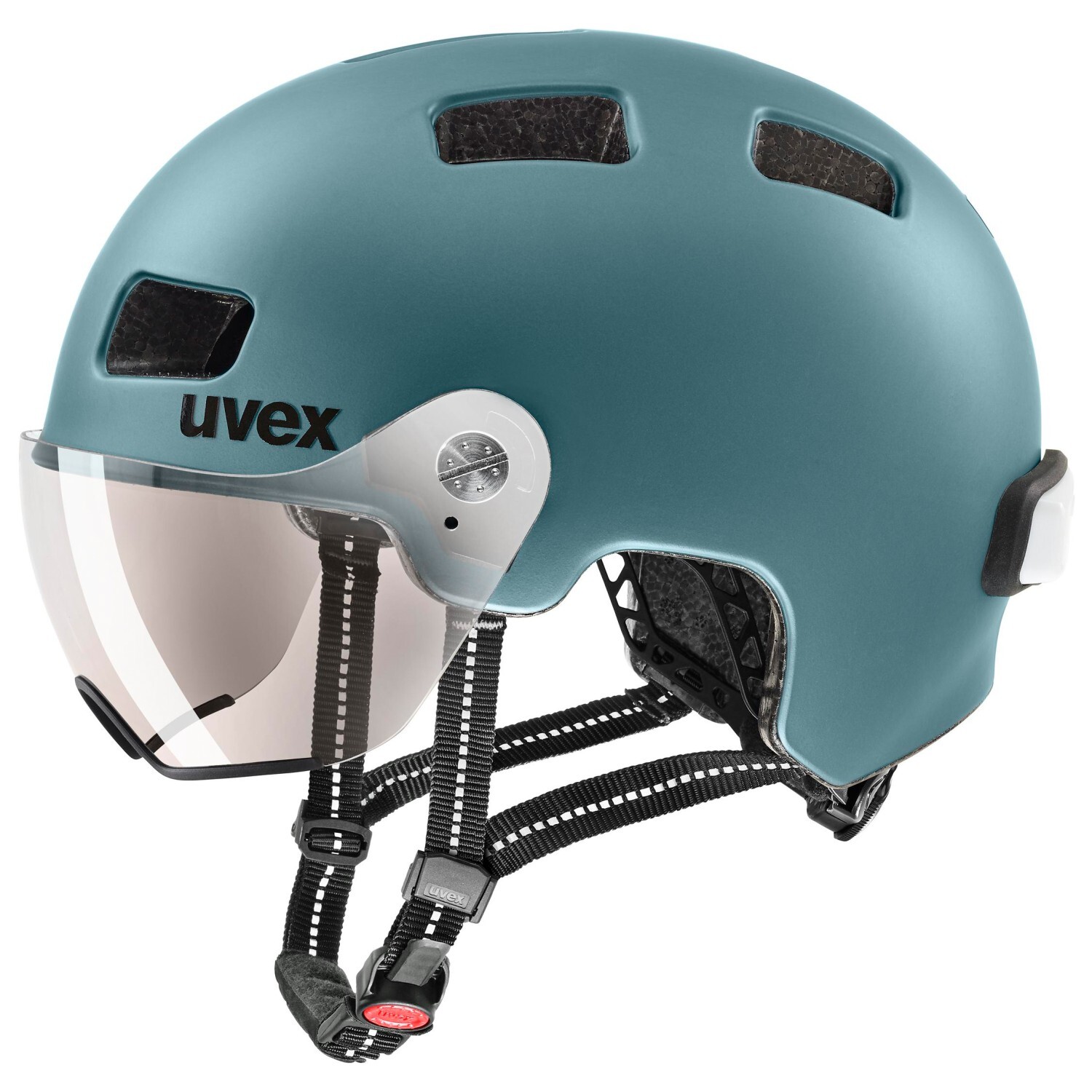 

Велосипедный шлем Uvex Rush Visor, цвет Deep Turquoise Matt