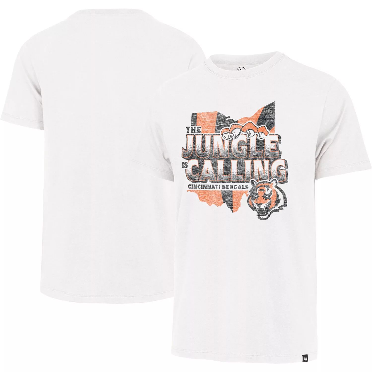 Мужская белая футболка Cincinnati Bengals '47. Джунгли зовут региональный Франклин