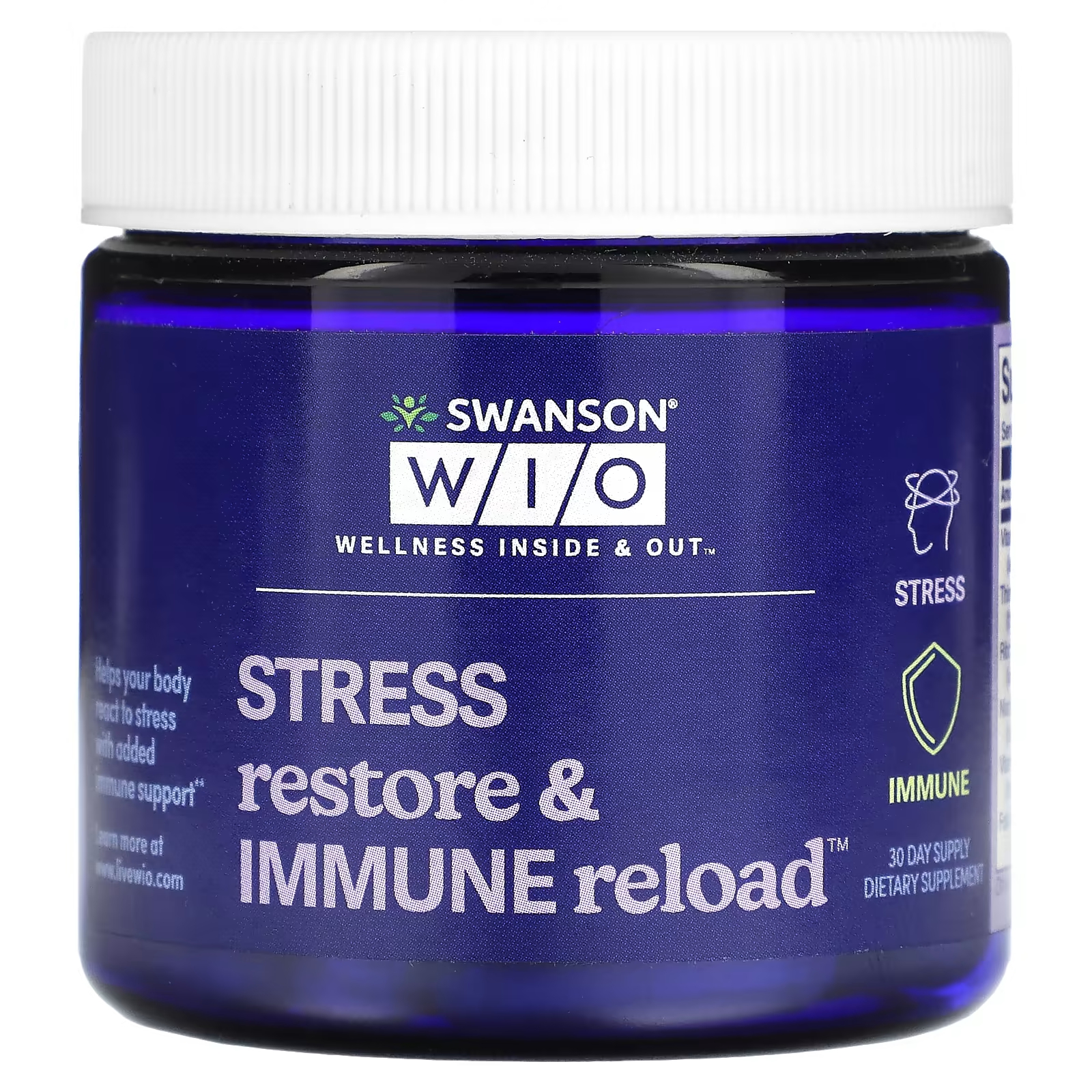 Swanson WIO Восстановление стресса и иммунная перезагрузка 30-дневный запас swanson wio идеальные условия работы 30 дневный запас