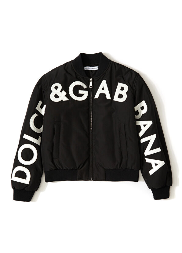

Черная куртка для мальчика с логотипом Dolce&Gabbana