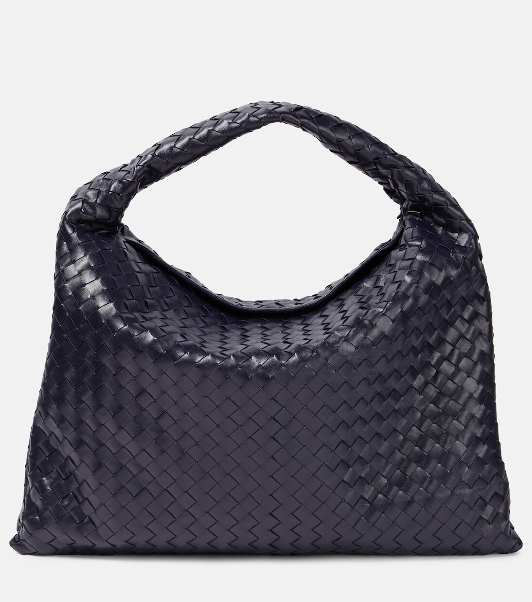

Большая кожаная сумка-тоут hop Bottega Veneta, черный