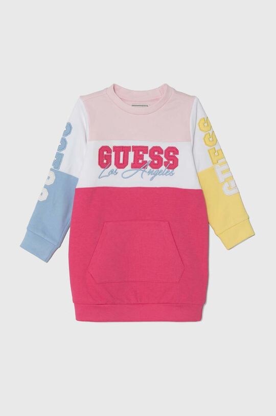 

Детское хлопковое платье Guess, розовый