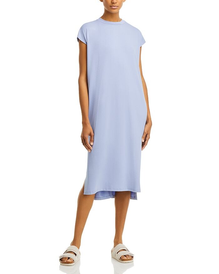 

Платье миди Eileen Fisher с короткими рукавами, синий