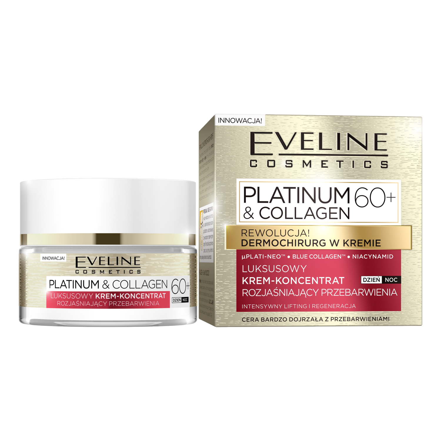Роскошный крем-концентрат Eveline Cosmetics Platinum & Collagen, 50 мл крем концентрат для зрелой кожи лица тонус и подтяжка 50мл