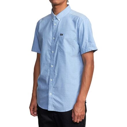 цена Эластичная рубашка с короткими рукавами That'll Do мужская RVCA, цвет Oxford Blue