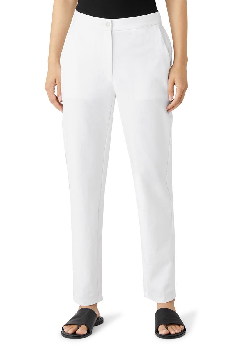 

Брюки до щиколотки с высокой талией EILEEN FISHER, белый