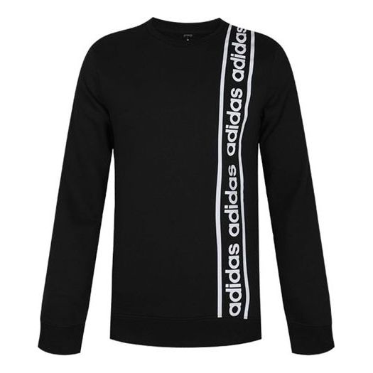 Толстовка adidas M C90 Brd Letter Print Sports Crew Neck Sweatshirt Black, черный