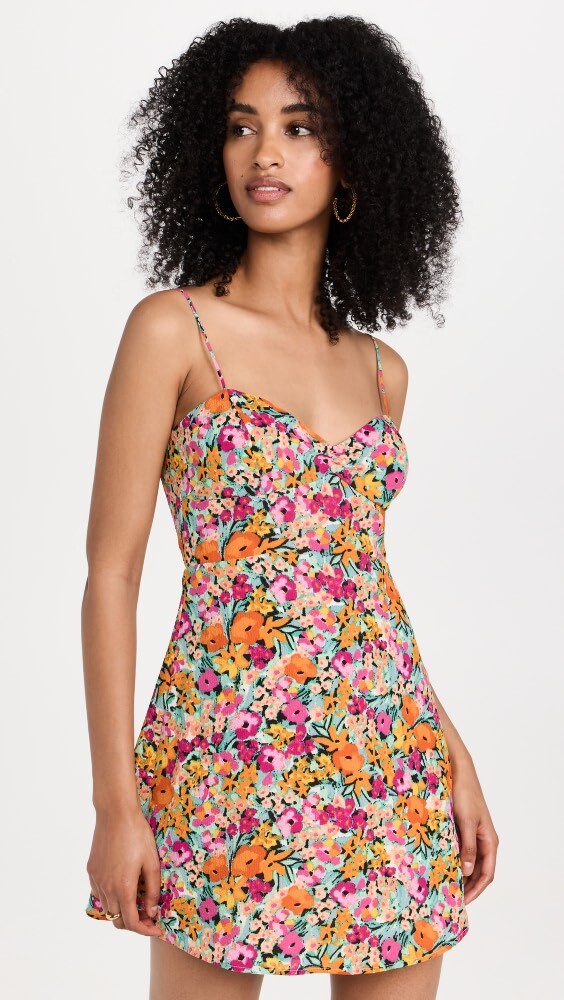 

Платье мини For Love & Lemons Deena, разноцветный