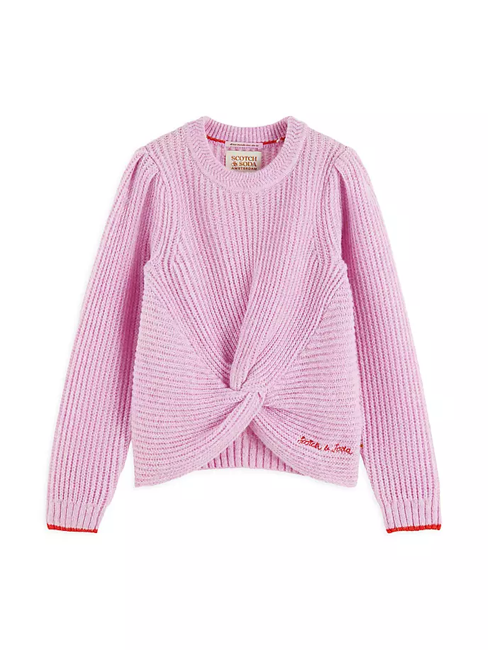 

Свитер с узлом для маленьких девочек и девочек Scotch & Soda, цвет disco