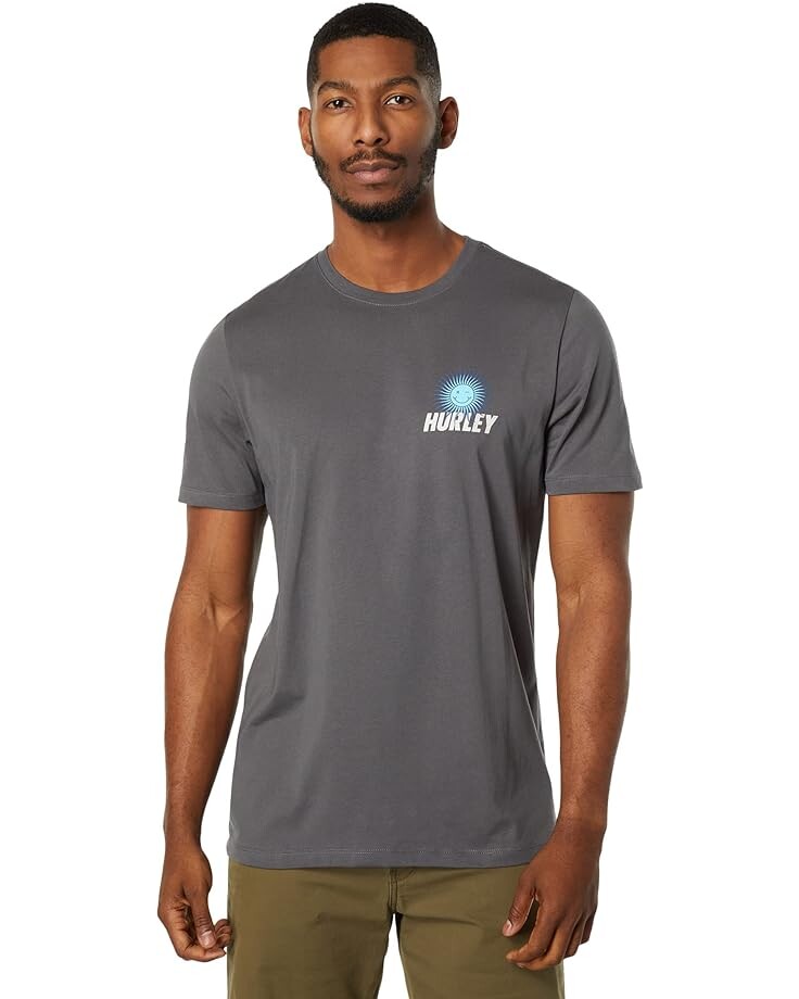 

Футболка Hurley Happy Sun Guy Short Sleeve Tee, цвет Ion Grey