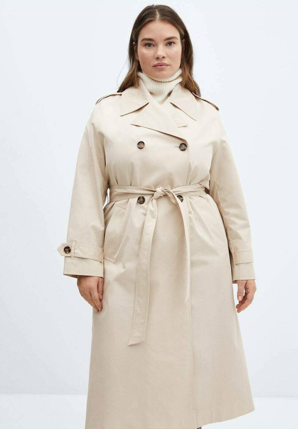 

Тренч ANGELA Mango, цвет light pastel grey