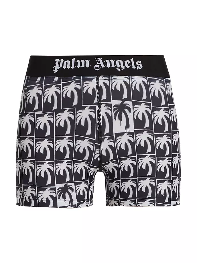 

Клетчатые шорты с пальмами Palm Angels, белый