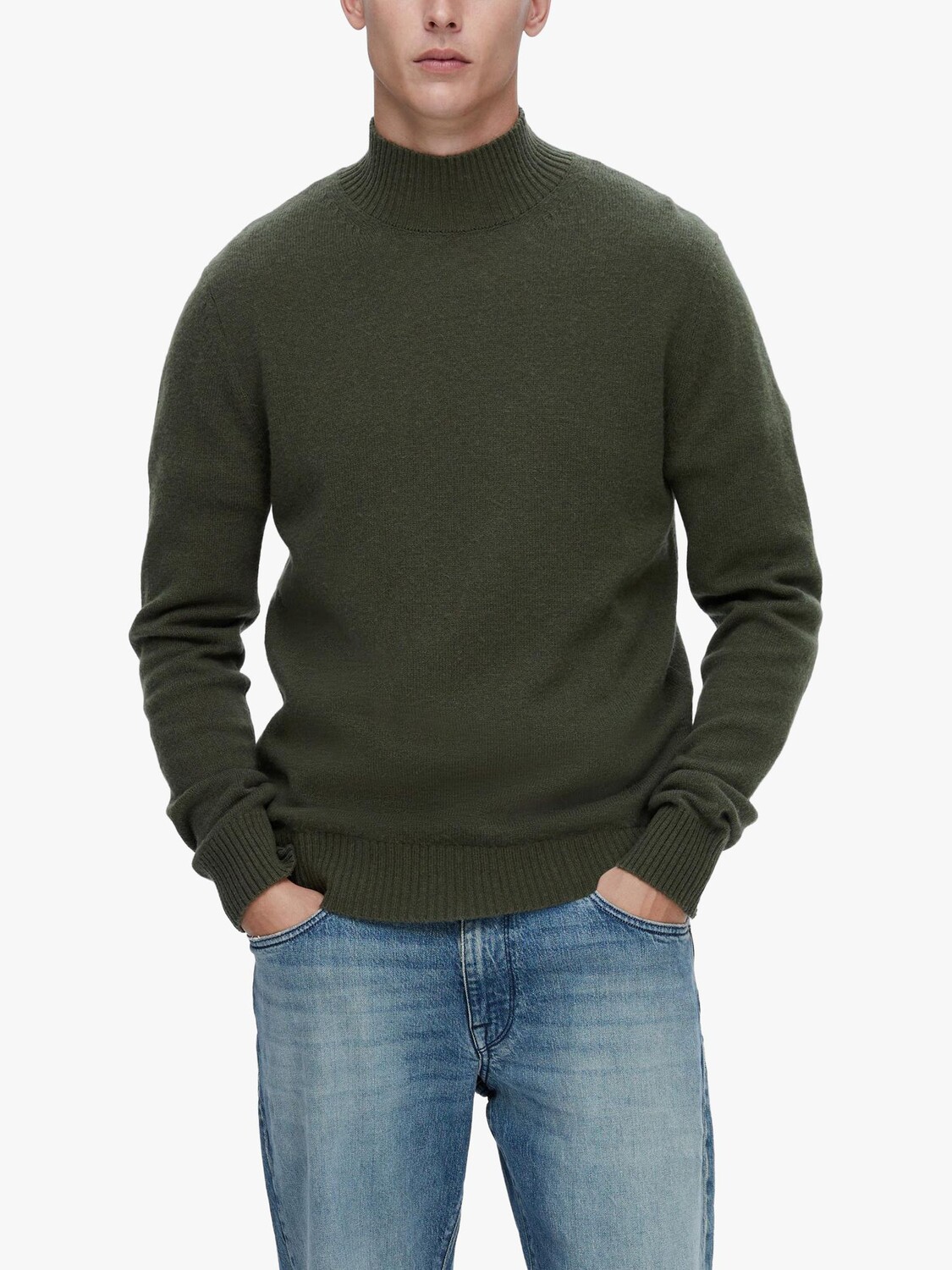 

Джемпер Essential с высоким воротником SELECTED HOMME, лесная ночь