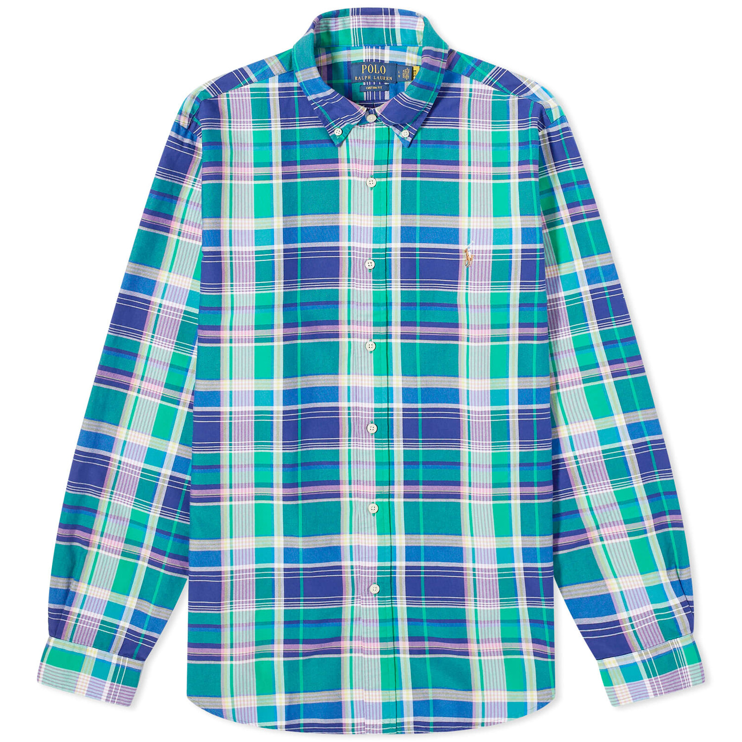 

Рубашка Polo Ralph Lauren Check Oxford, цвет Green & Navy Multi