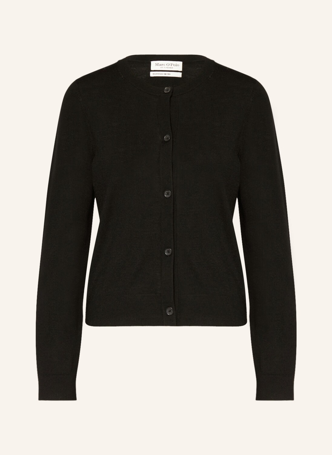 

Кардиган Marc O'Polo aus Merinowolle, черный