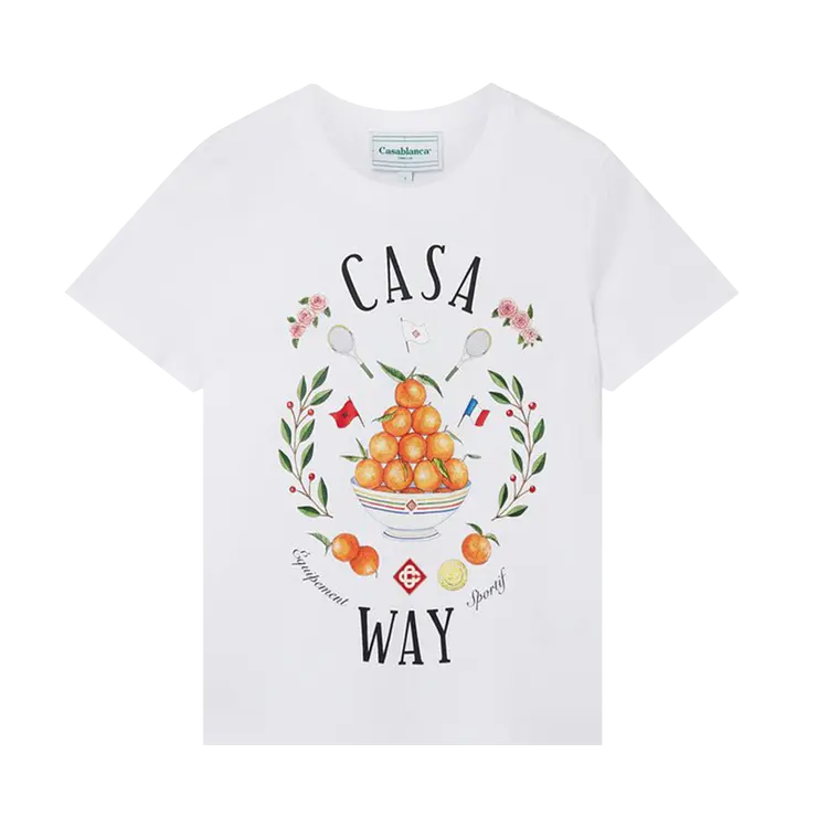 

Футболка Casablanca Le Jeu Printed Baby 'White', белый