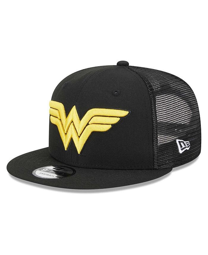 

Мужская черная кепка Wonder Woman Trucker 9FIFTY Snapback New Era, черный