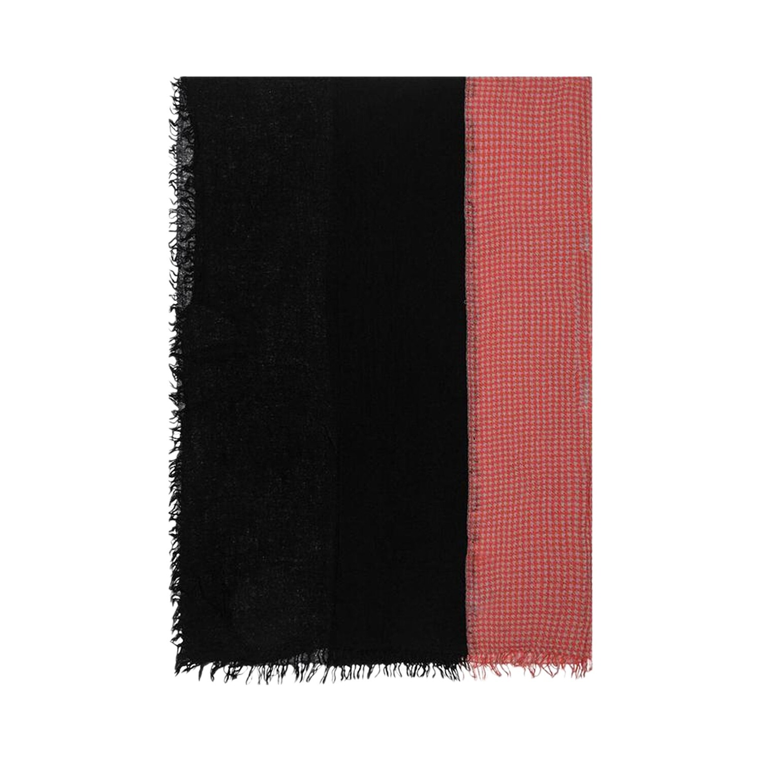 

Yohji Yamamoto Двухцветный шарф с иглопробиванием, Черный/Красный