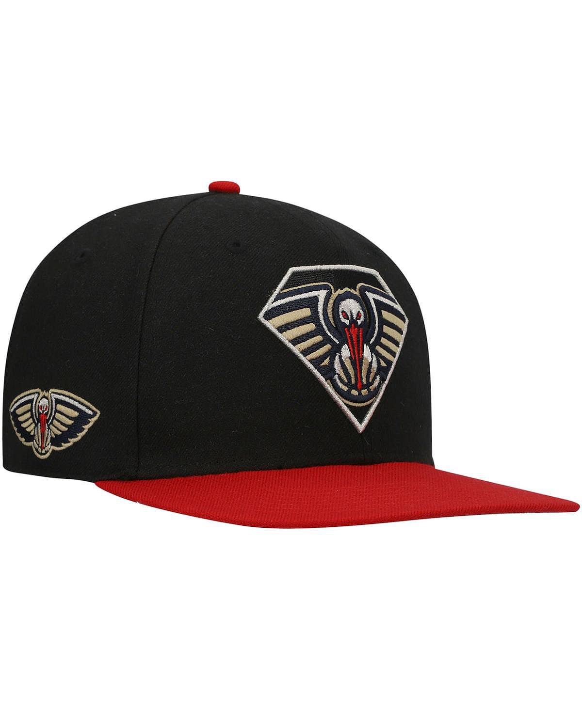 

Мужская черная, красная кепка '47 New Orleans Pelicans в честь 75-летия Carat Captain Snapback '47 Brand