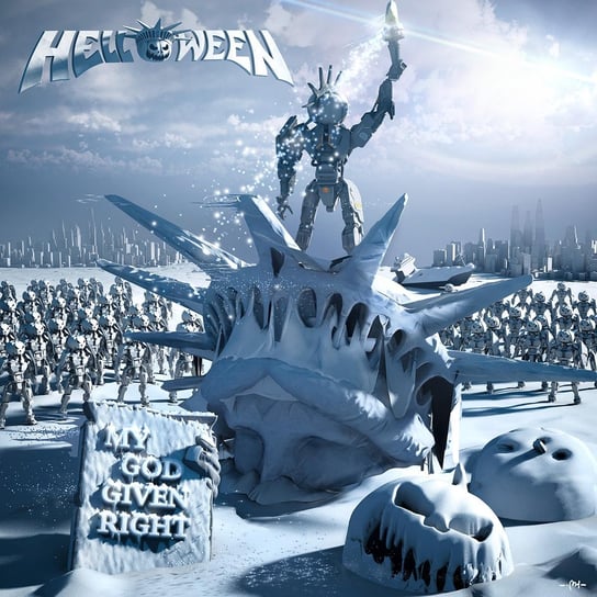 Виниловая пластинка Helloween - My God-Given Right (сине-серый двухцветный винил) виниловая пластинка helloween helloween мраморно коричневый кремовый винил