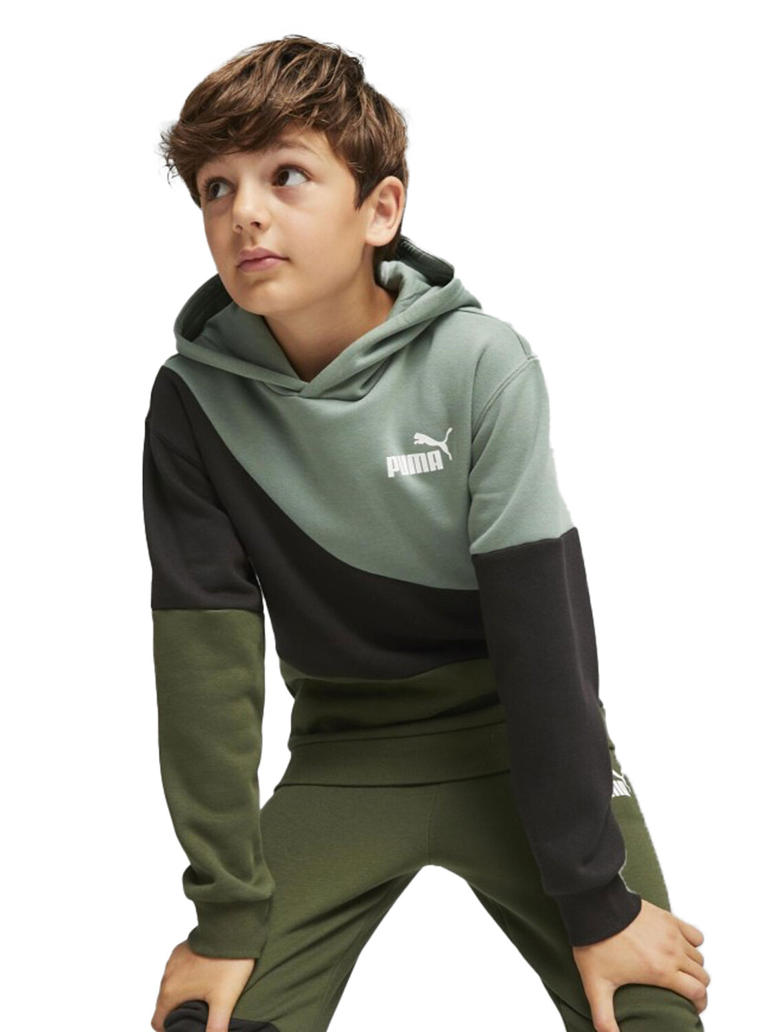 

Толстовка Puma Power Cat для мальчиков, зеленый/черный