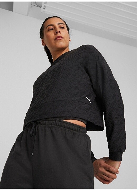

Черная женская толстовка с капюшоном Puma, Черный