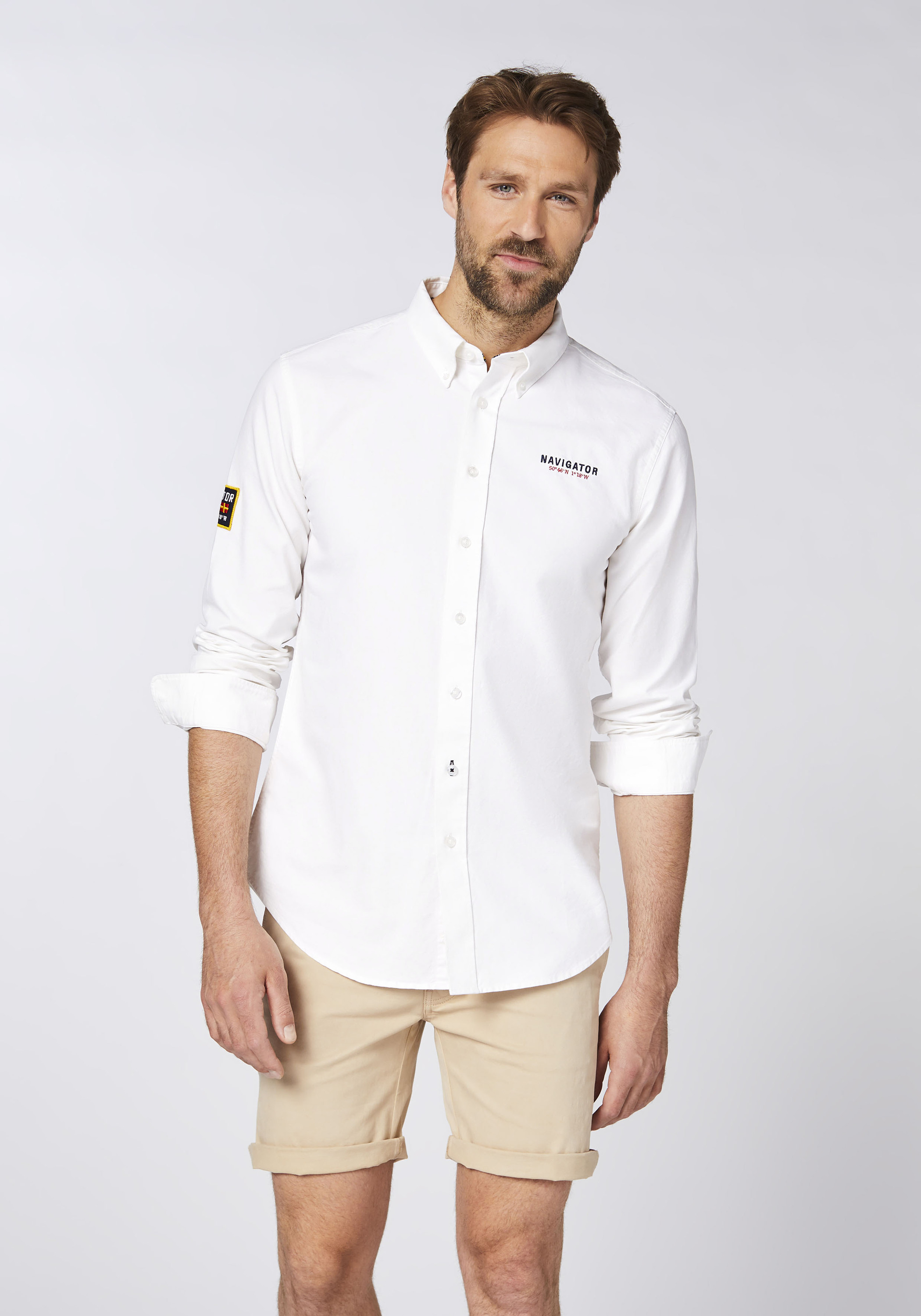 Рубашка Navigator Oxford, белый рубашка zara oxford белый