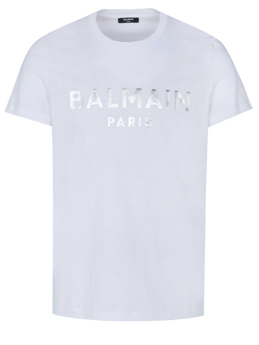 

Футболка Balmain, белый/серебряный