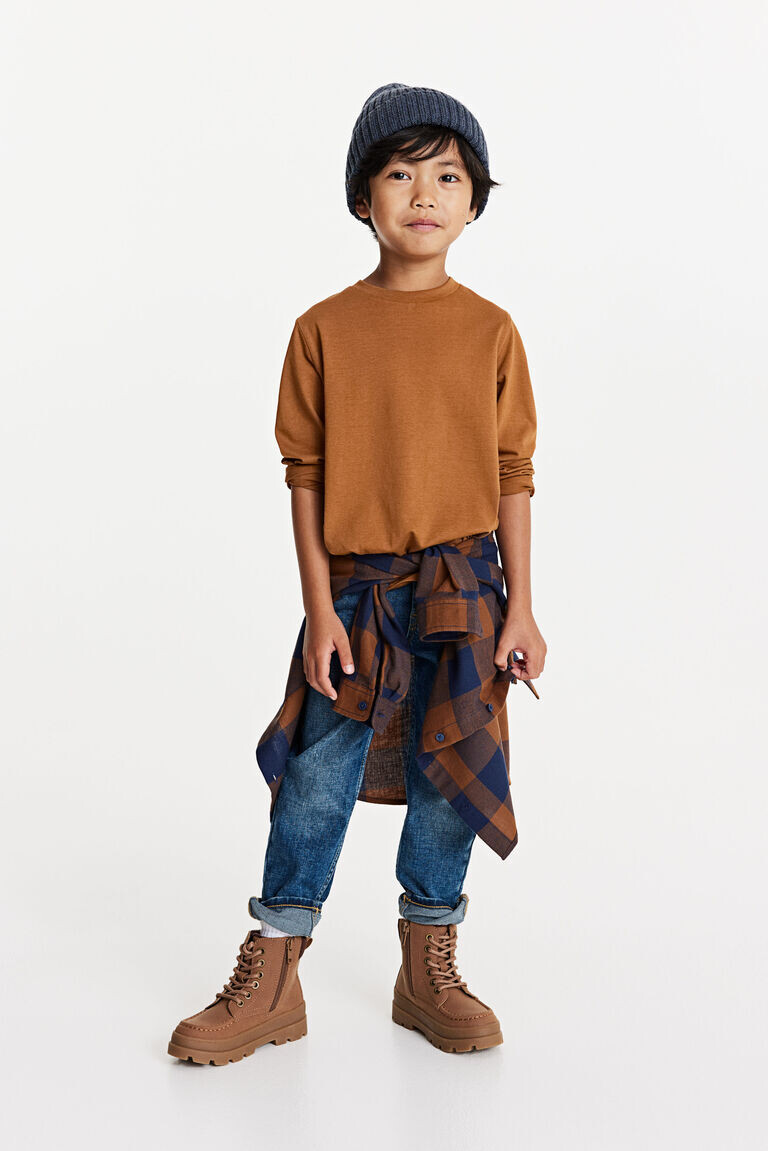 

Футболка с длинными рукавами H&M, коричневый